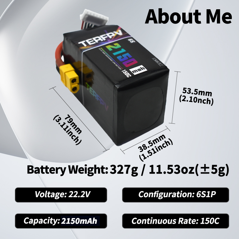 Batterie Lipo TERFPV 6S 22.2V  - Drone Battery Plate avis et prix