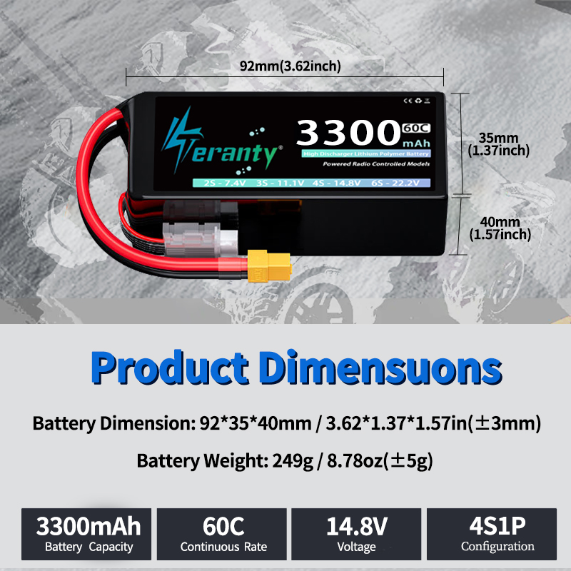 Batterie Lipo TERANTY 4S 3300m - Drone Battery Plate avis et prix