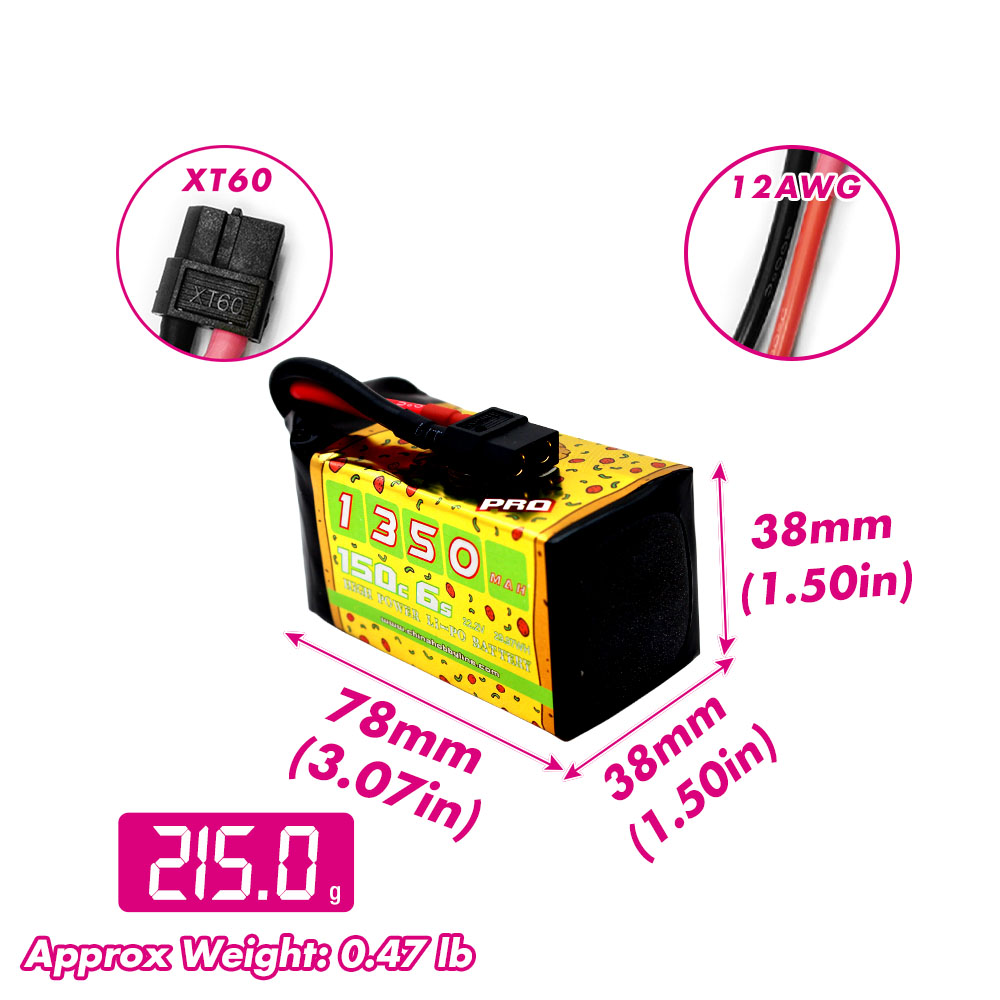 2 batteries Lipo CNHL 6S 22.2V - Drone Battery 6S avis et prix